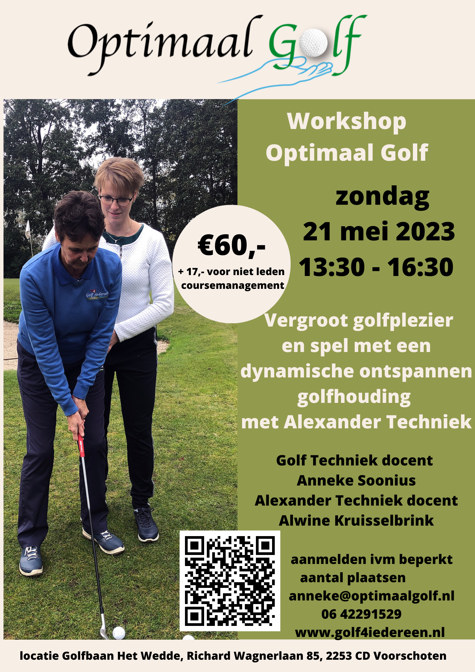 Workshop Optimaal Golf golf en Alexander Techniek